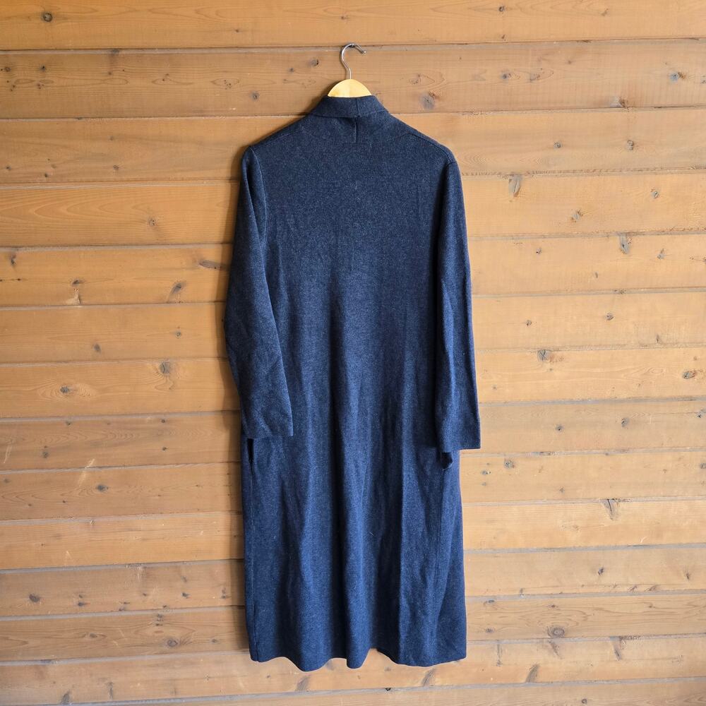 Banana Republic Structured Sweater Coat Cardigan Duster Dark Gray M Fall Cozy - Picture 3 of 8